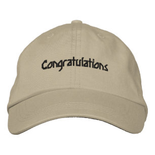 Congratulations Success Inspired Strapback Wishes Embroidered Hat