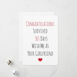 Congratulations Survived 365 Days Holiday Card