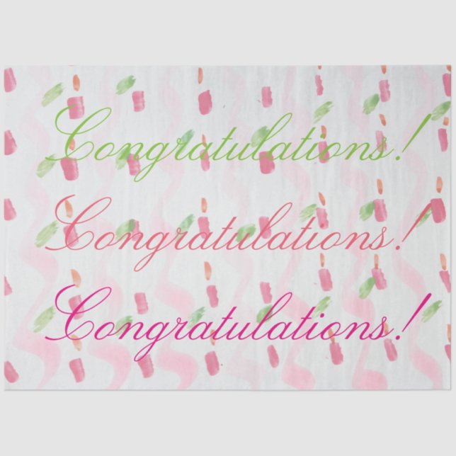 Congratulations Tissue Paper (Front)