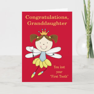 Congratulations to Granddaughter, lost first tooth Card
