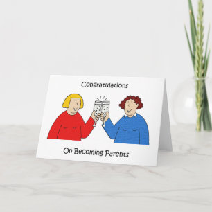 Congratulations to Lesbian Couple, New Parents. Card