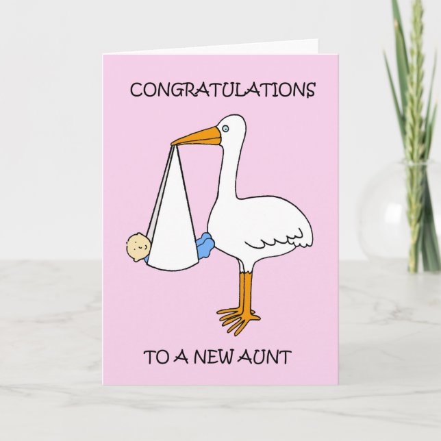 Congratulations to New Aunt to a Baby Boy Card (Front)