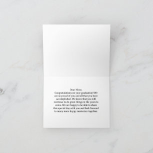 congratulations to niece for graduation card