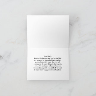 congratulations to niece for graduation card