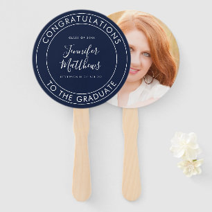 Congratulations to The Graduate Navy Blue Hand Fan