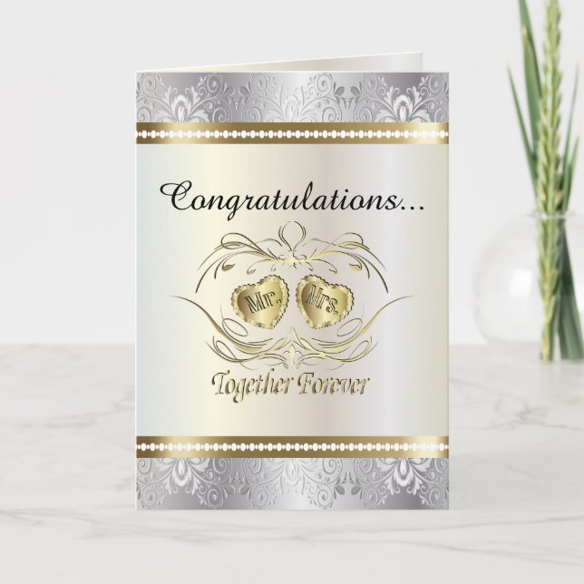 Congratulations to the Mr and Mrs Wedding Card (Front)