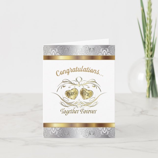 Congratulations to the Mr and Mrs Wedding Card (Front)