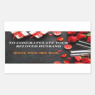 Congratulations to your loved one ! rectangular sticker