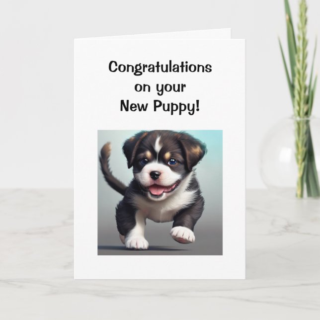 Congratulations to your New Puppy Dog Card (Front)