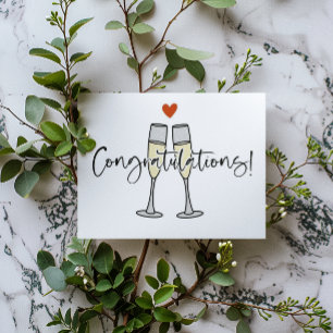 Congratulations Toast Engagement Wedding Card