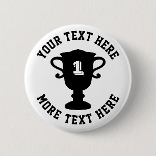 Congratulations trophy cup 1st place prize 6 cm round badge