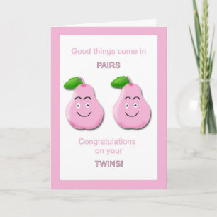 Congratulations Twin Girls Card