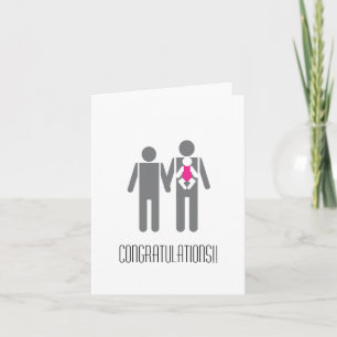 Congratulations - Two Dads and a Daughter Card