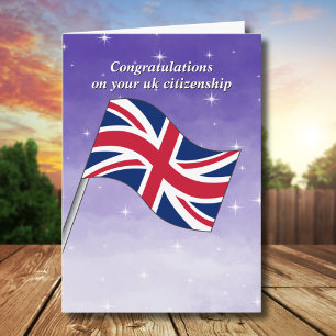 Congratulations UK Citizenship Britain Flag Card