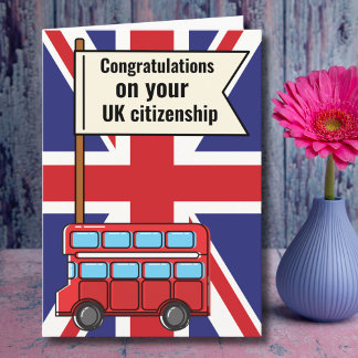 Congratulations UK Citizenship Great Britain  Card