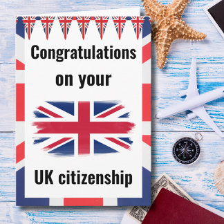 Congratulations UK Citizenship United Kingdom Card