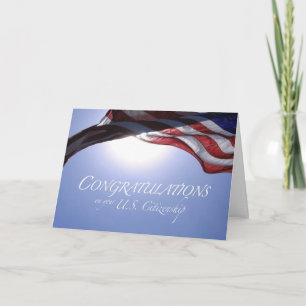 Congratulations US Citizenship US Flag Card