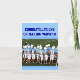 Congratulations Varsity Football greeting card