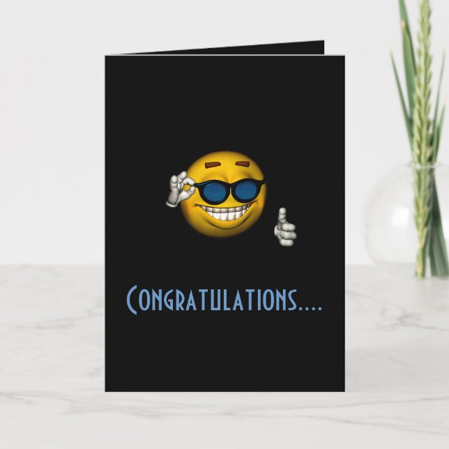 "Congratulations" - w/ Sunglasses Card (Front)