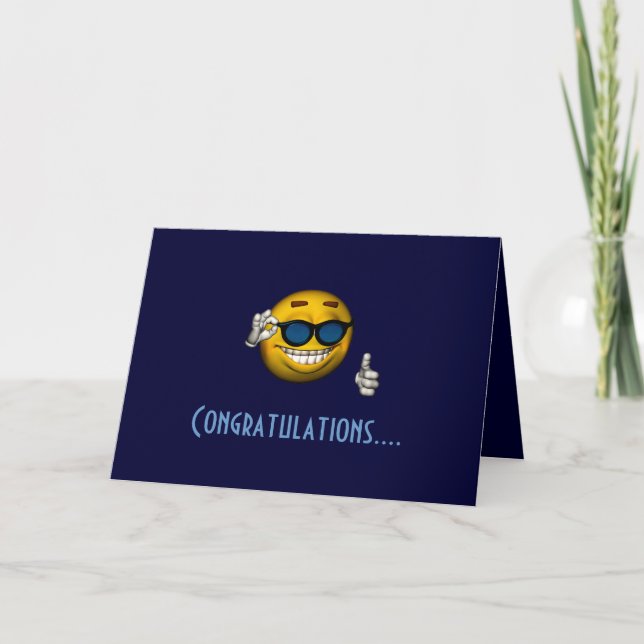 "Congratulations" - w/ Sunglasses Card (Front)