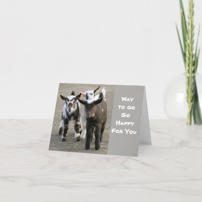 "CONGRATULATIONS"  ****WAY TO GO**** CARD (Front)