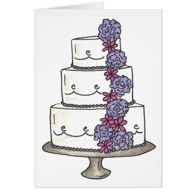 Congratulations Wedding Anniversary Floral Cake (Front)