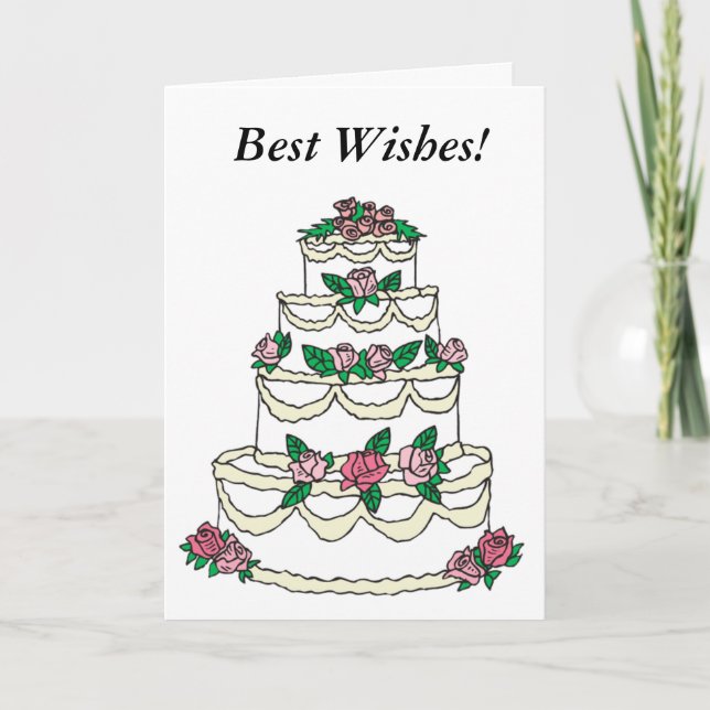Congratulations Wedding Best Wishes ANY COUPLE Card (Front)