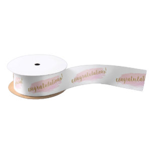 Congratulations Wedding Engagement Ribbon Satin Ribbon