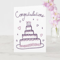 Congratulations Wedding Engagement Sketch Doodle 