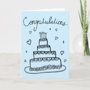 Congratulations Wedding Engagement Sketch Doodle  Card