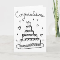 Congratulations Wedding Engagement Sketch Doodle 