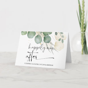 Congratulations Wedding Just Married Bride & Groom Card