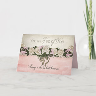 Congratulations - Wedding/Marriage - Vintage/Pink Card