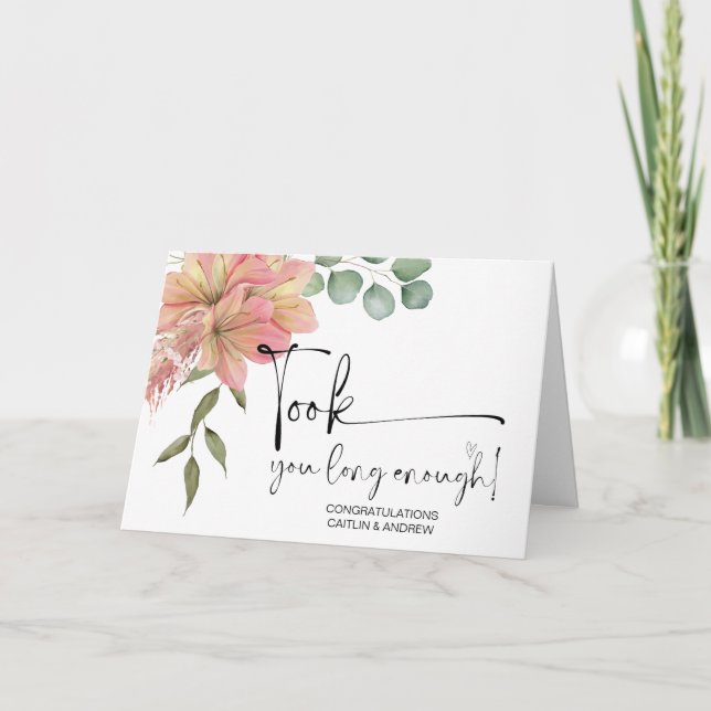 Congratulations Wedding Newly Weds Bride and Groom Card (Front)