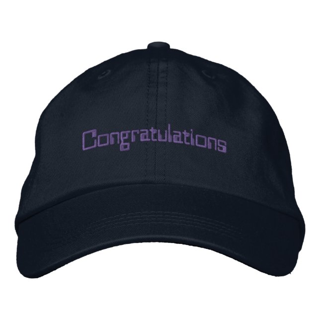 Congratulations wishes Printed Fun Celebration-Hat Embroidered Hat (Front)