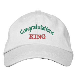 Congratulations wishes Printed KING Custom-Hat Embroidered Hat