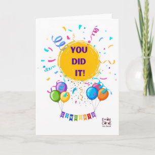 Congratulations with Confetti and Balloons Card