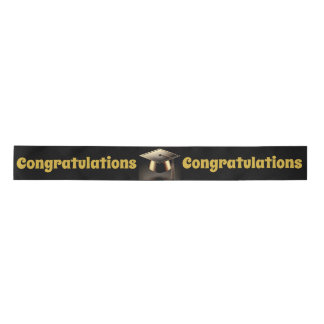 Congratulations with Graduation Cap Satin Ribbon