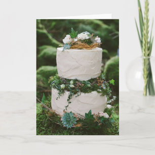 Congratulations - Woodland Wedding Cake Card