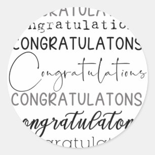 Congratulations Words Sticker
