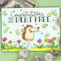 Congratulations! You are debt free. postcard