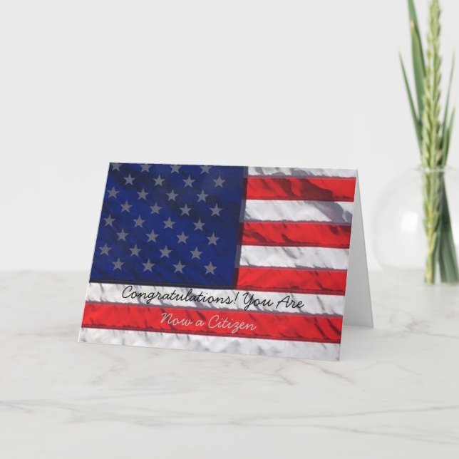 Congratulations! You Are Now a Citizen Card (Front)