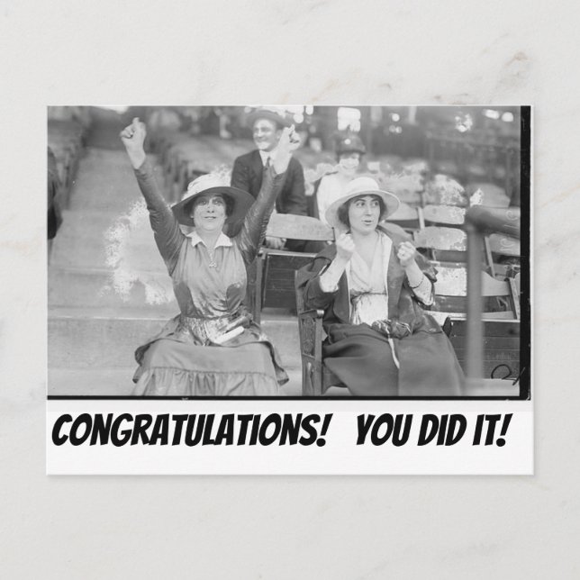 Congratulations! You Did It! Postcard (Front)