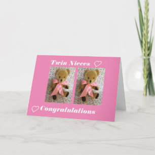 Congratulations you have twin nieces. card