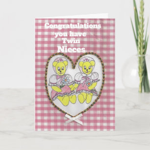 Congratulations you have twin nieces card