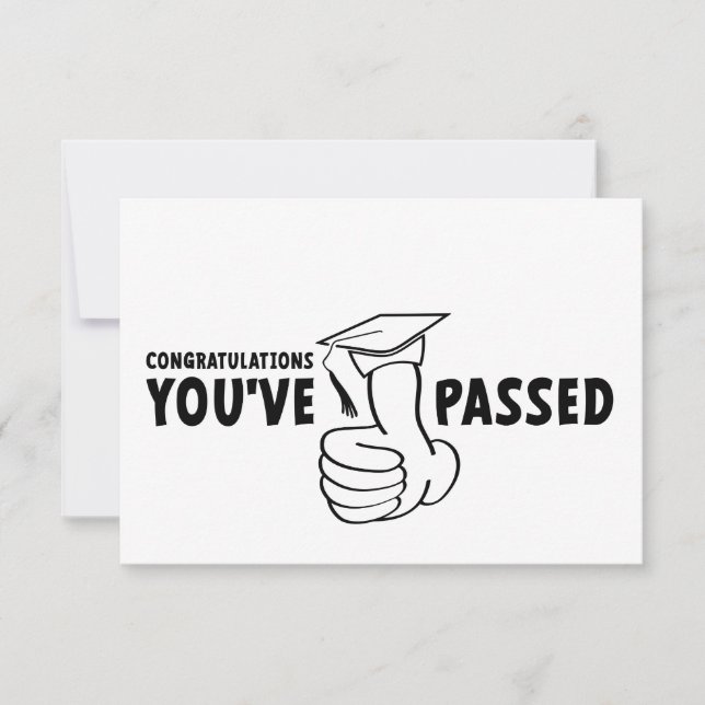Congratulations, you passed, diploma (Front)