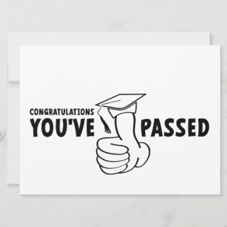 Congratulations, you passed, diploma card
