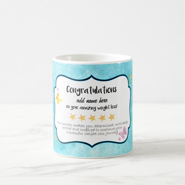 Congratulations Your Amazing Diet Weight Loss Coffee Mug (Center)