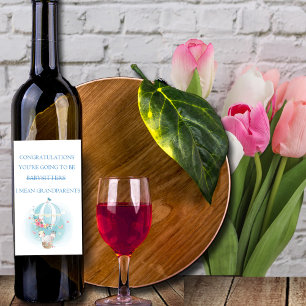 Congratulations You're Going To Be Grandparents  Wine Label