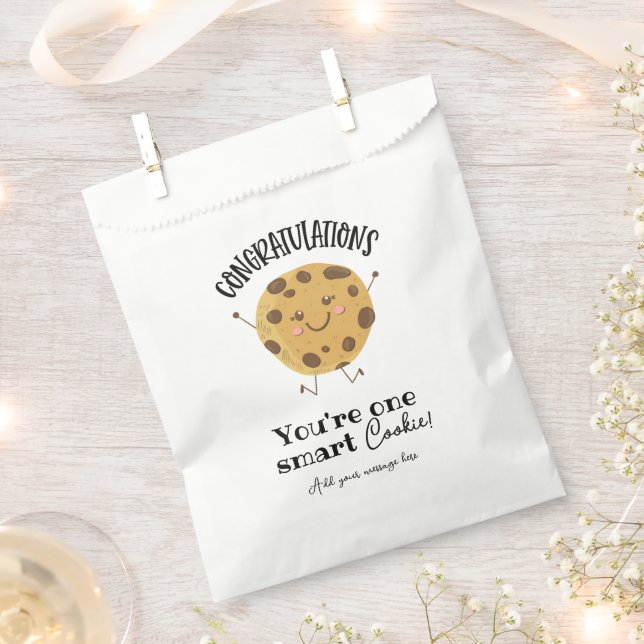 congratulations you're one smart cookie  favour bag (Clipped)